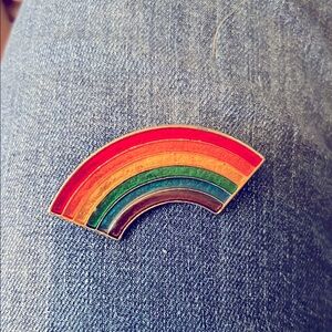 Vintage 1970s Colorful Rainbow Pin